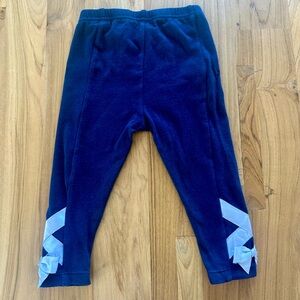 Janie & Jack Navy Blue Leggings with Bow Accents